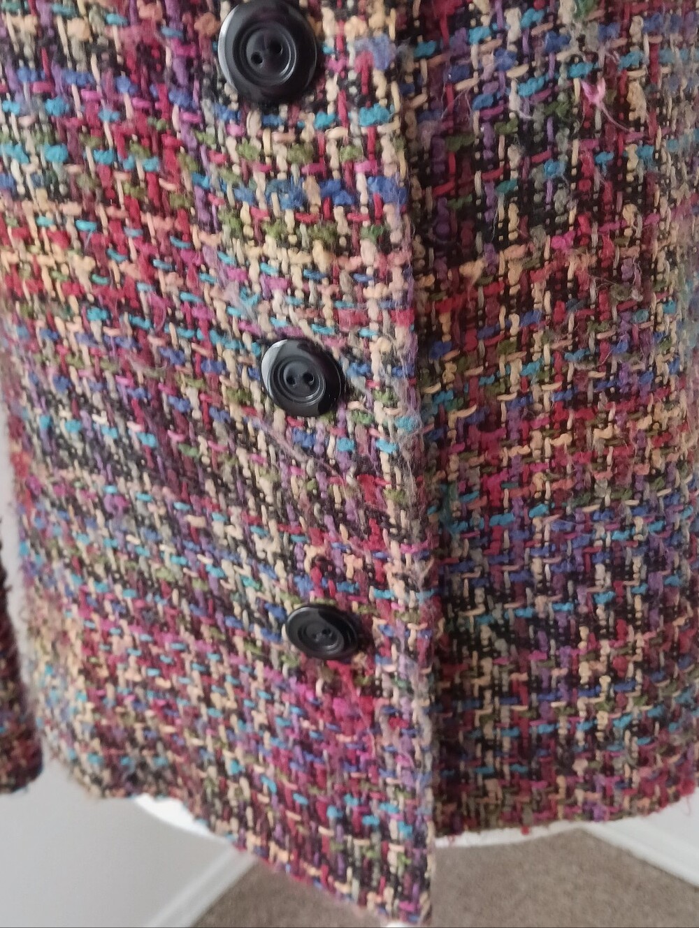 Vintage Coldwater Creek Multi-Colored Women's Tweed Blazer Size 6 - Picture 3 of 12